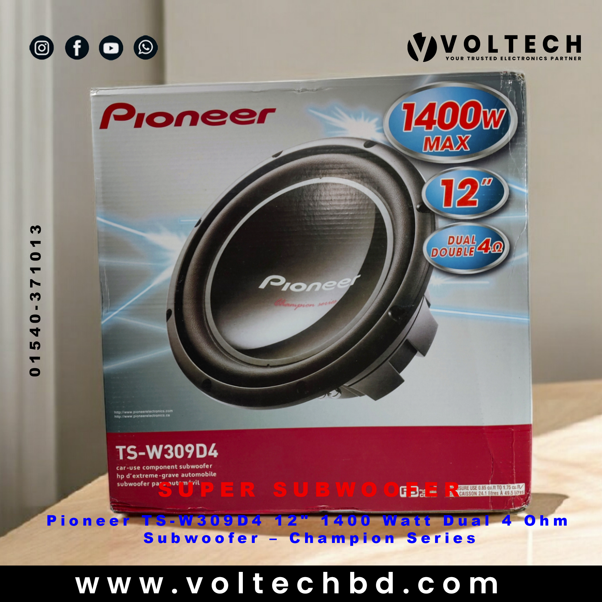 Pioneer TS-W309D4 12